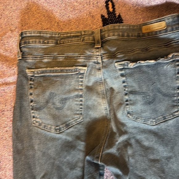 🍍AG-ED DENIM MARI CROP HIGH-Rise Slim Straight 🍍Sz 31🍍26” inseam🍍6” rise🍍 - Picture 8 of 9